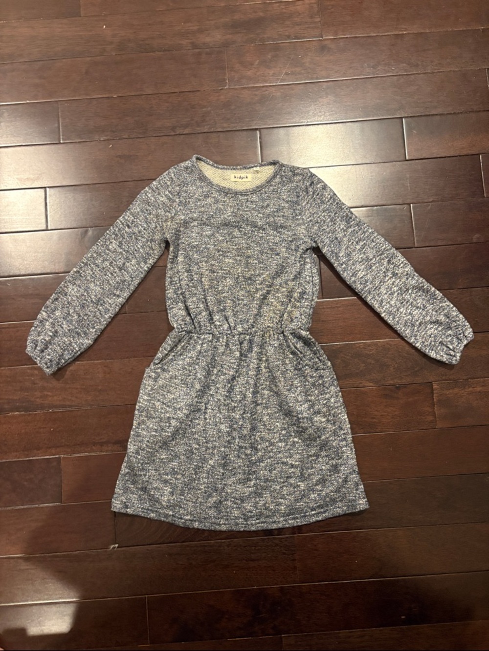 kidpik Heathered Gray Long Sleeve Pull-On Knit Dress